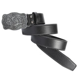 Maxbell Western Belt Floral Engraved Buckle 1-1/2"(38mm) Wide for Cowgirl Adult