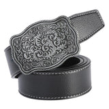 Maxbell Western Belt Floral Engraved Buckle 1-1/2"(38mm) Wide for Cowgirl Adult