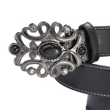 Maxbell 120cm Western Belt with Buckle Strap Cowboy for Friends Boyfriend Husband