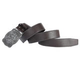 Maxbell Western Cowboy Waist Belt Metal Buckle Casual Business Dress Belt for Men