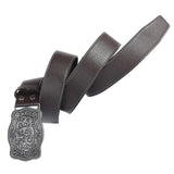 Maxbell Western Cowboy Waist Belt Metal Buckle Casual Business Dress Belt for Men