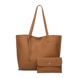 Maxbell Women PU Leather Tote Purse Set Top Handle Shoulder Hobo Bag for Girls Brown