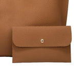 Maxbell Women PU Leather Tote Purse Set Top Handle Shoulder Hobo Bag for Girls Brown