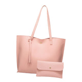Maxbell Women PU Leather Tote Purse Set Top Handle Shoulder Hobo Bag for Girls Pink