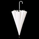 Maxbell Long Handle Umbrella Rain Umbrellas Travel Umbrella Lightweight for Climbing White