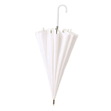 Maxbell Long Handle Umbrella Rain Umbrellas Travel Umbrella Lightweight for Climbing White