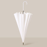Maxbell Long Handle Umbrella Rain Umbrellas Travel Umbrella Lightweight for Climbing White