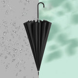 Maxbell Long Handle Umbrella Rain Umbrellas Travel Umbrella Lightweight for Climbing Black