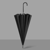 Maxbell Long Handle Umbrella Rain Umbrellas Travel Umbrella Lightweight for Climbing Black