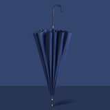 Maxbell Long Handle Umbrella Rain Umbrellas Travel Umbrella Lightweight for Climbing Blue