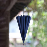 Maxbell Long Handle Umbrella Rain Umbrellas Travel Umbrella Lightweight for Climbing Blue