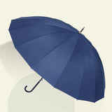 Maxbell Long Handle Umbrella Rain Umbrellas Travel Umbrella Lightweight for Climbing Blue