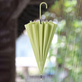 Maxbell Long Handle Umbrella Rain Umbrellas Travel Umbrella Lightweight for Climbing Green