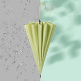 Maxbell Long Handle Umbrella Rain Umbrellas Travel Umbrella Lightweight for Climbing Green