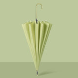 Maxbell Long Handle Umbrella Rain Umbrellas Travel Umbrella Lightweight for Climbing Green