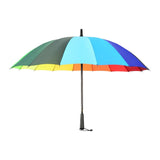 Maxbell Long Handle Umbrella Rain Umbrellas Travel Umbrella Lightweight for Climbing Colorful