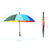 Maxbell Long Handle Umbrella Rain Umbrellas Travel Umbrella Lightweight for Climbing Colorful