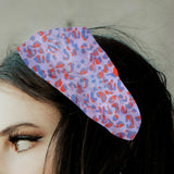 Maxbell Women Leopard Headbands Girls Sweat Bands Hairband for Sleeping Yoga Makeup violet