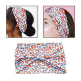 Maxbell Women Leopard Headbands Girls Sweat Bands Hairband for Sleeping Yoga Makeup white
