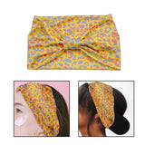 Maxbell Women Leopard Headbands Girls Sweat Bands Hairband for Sleeping Yoga Makeup yellow