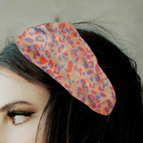 Maxbell Women Leopard Headbands Girls Sweat Bands Hairband for Sleeping Yoga Makeup champagne