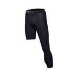 Maxbell Mens Athletic Pants Workout Leggings for Basketball Training Fitness L Black Left Long