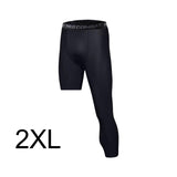 Maxbell Mens Athletic Pants Workout Leggings for Basketball Training Fitness XXL Black Left Long