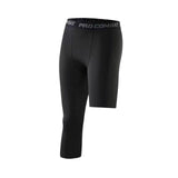 Maxbell Mens Athletic Pants Workout Leggings for Basketball Training Fitness S Black Left Short