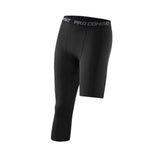 Maxbell Mens Athletic Pants Workout Leggings for Basketball Training Fitness S Black Left Short