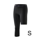 Maxbell Mens Athletic Pants Workout Leggings for Basketball Training Fitness S Black Left Short