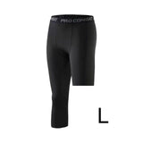 Maxbell Mens Athletic Pants Workout Leggings for Basketball Training Fitness L Black Left Short