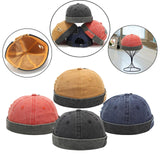 Maxbell Beanie Hats Rolled Skull Caps Stylish Retro Style Crimping for Worker Docker A