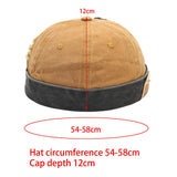 Maxbell Beanie Hats Rolled Skull Caps Stylish Retro Style Crimping for Worker Docker A