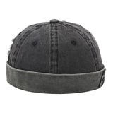 Maxbell Beanie Hats Rolled Skull Caps Stylish Retro Style Crimping for Worker Docker B