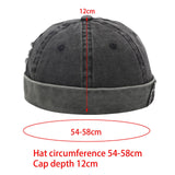 Maxbell Beanie Hats Rolled Skull Caps Stylish Retro Style Crimping for Worker Docker B