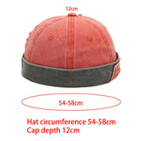 Maxbell Beanie Hats Rolled Skull Caps Stylish Retro Style Crimping for Worker Docker C