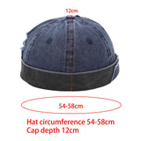 Maxbell Beanie Hats Rolled Skull Caps Stylish Retro Style Crimping for Worker Docker D