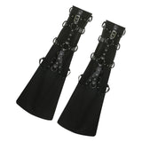 Maxbell Women Leg Sleeve Streetwear Punk Gothic Leg Warmer for Stages Show Party S Black