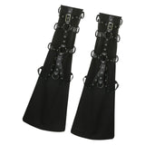Maxbell Women Leg Sleeve Streetwear Punk Gothic Leg Warmer for Stages Show Party M Black