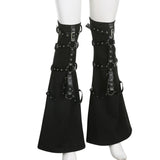 Maxbell Women Leg Sleeve Streetwear Punk Gothic Leg Warmer for Stages Show Party M Black