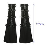 Maxbell Women Leg Sleeve Streetwear Punk Gothic Leg Warmer for Stages Show Party L Black