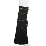 Maxbell Women Leg Sleeve Streetwear Punk Gothic Leg Warmer for Stages Show Party L Black
