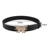Maxbell 41inch Length Women PU Leather Waist Belt Pin Buckle Waist Band for Dating Aureate