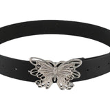 Maxbell 41inch Length Women PU Leather Waist Belt Pin Buckle Waist Band for Dating Argent