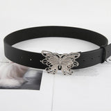 Maxbell 41inch Length Women PU Leather Waist Belt Pin Buckle Waist Band for Dating Argent