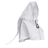 Maxbell Halloween Cloak Cowl Cosplay Witch Cape Medieval for Unisex Adults Women Men White