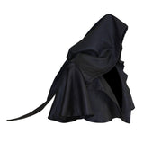 Maxbell Halloween Cloak Cowl Cosplay Witch Cape Medieval for Unisex Adults Women Men Black