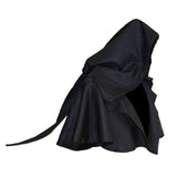Maxbell Halloween Cloak Cowl Cosplay Witch Cape Medieval for Unisex Adults Women Men Black