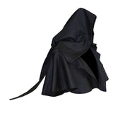 Maxbell Halloween Cloak Cowl Cosplay Witch Cape Medieval for Unisex Adults Women Men Black