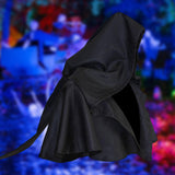 Maxbell Halloween Cloak Cowl Cosplay Witch Cape Medieval for Unisex Adults Women Men Black